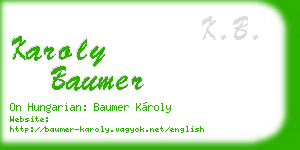 karoly baumer business card